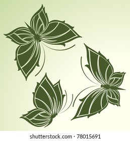 The beautiful butterfly. Vector