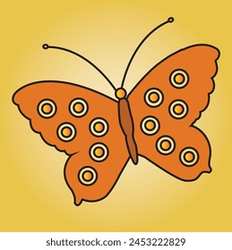 Hermoso Arte vectorial de mariposa ilustración artística  