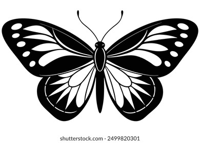 A beautiful butterfly  vector art in white background illustration.
