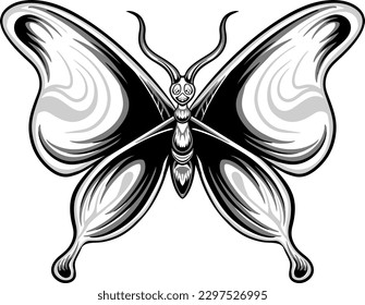 beautiful butterfly vector design for elements, color editable