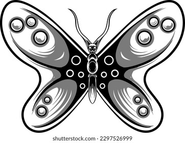 beautiful butterfly vector design for elements, color editable