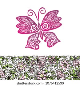 Beautiful butterfly. Vector illustration