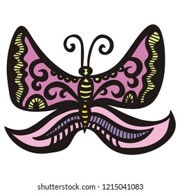 Beautiful butterfly. Vector illustration