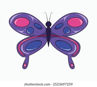 Hermosa Ilustración vectorial de mariposa .