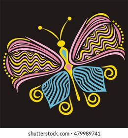 Beautiful butterfly. Vector illustration.
