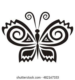 Beautiful butterfly. Vector illustration.