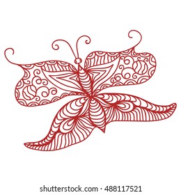 Beautiful butterfly. Vector illustration.