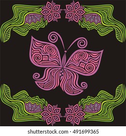 Beautiful butterfly. Vector illustration.