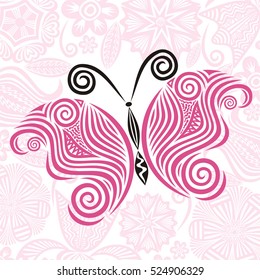 Beautiful butterfly. Vector illustration.
