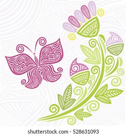 Beautiful butterfly. Vector illustration.