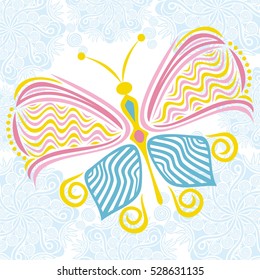Beautiful butterfly. Vector illustration.