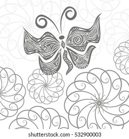 Beautiful butterfly. Vector illustration.