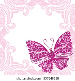 Beautiful butterfly. Vector illustration.