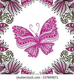 Beautiful butterfly. Vector illustration.