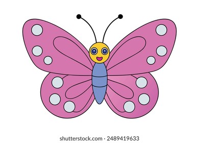 Hermosas Ilustraciones vectoriales de mariposa: dibujos animados, Clipart y diseños de arte de línea