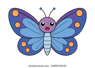 Hermosas Ilustraciones vectoriales de mariposa: dibujos animados, Clipart y diseños de arte de línea