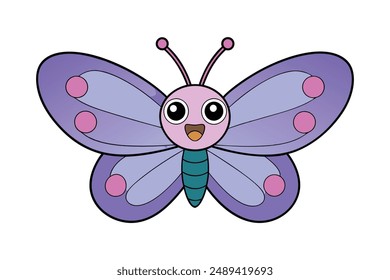 Hermosas Ilustraciones vectoriales de mariposa: dibujos animados, Clipart y diseños de arte de línea