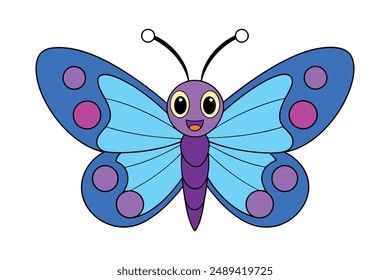 Hermosas Ilustraciones vectoriales de mariposa: dibujos animados, Clipart y diseños de arte de línea