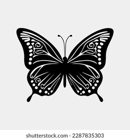 beautiful butterfly vector logo design idea isolated
