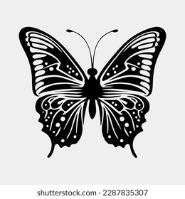 beautiful butterfly vector logo design idea isolated