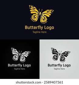 Beautiful Butterfly Vector Logo Design Template