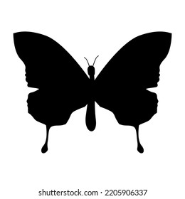 hermoso vector mariposa sobre un fondo blanco