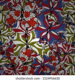 Beautiful butterfly vector pattern illustration design. Pictures in red, black and white colors.