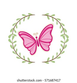 Beautiful butterfly wings icon vector illustration graphic design