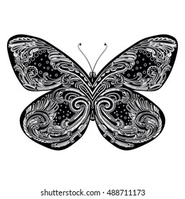 Beautiful butterfly.Isolated vector illustration.