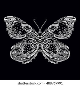 Beautiful butterfly.Isolated vector illustration.