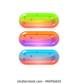 Beautiful buttons on a white background. Icons for websites. Navigation through the site.