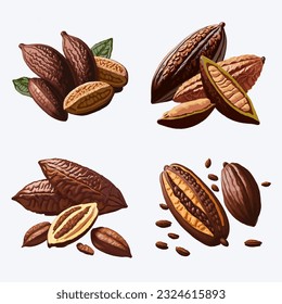 Beautiful Cacao in solid background, vector illustration