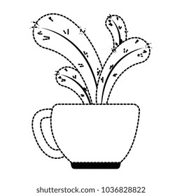 beautiful cactus houseplant in pot