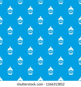 Beautiful cactus pattern vector seamless blue repeat for any use
