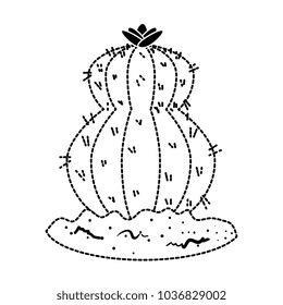 beautiful cactus planted icon
