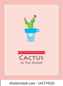 beautiful cactus poster