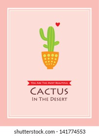 beautiful cactus poster