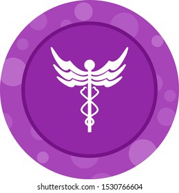 Beautiful Caduceus Vector Glyph icon