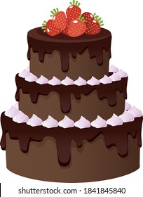 schönes Kuchendesign, Vektorgrafik