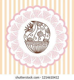 Beautiful cake. Vector illustration