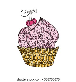 Beautiful cake vector illustration