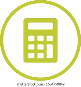 Beautiful Calculator Glyph Vector Icon