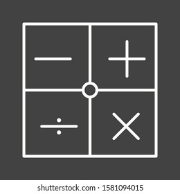 Beautiful Calculator Line Vector Icon