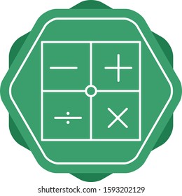 Beautiful Calculator Line Vector Icon