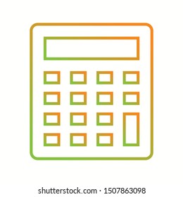 Beautiful Calculator vector line icon