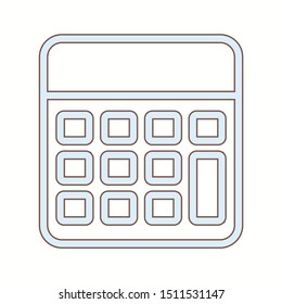 Beautiful Calculator vector line icon