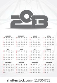 beautiful calendar design for 2013