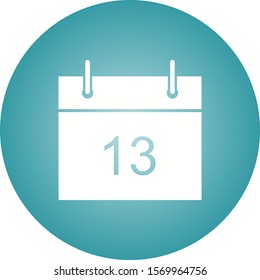 Beautiful Calendar Glyph Vector Icon