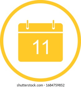Icono de vector de glifo de calendario hermoso