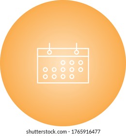 Icono de vector de línea de calendario hermoso